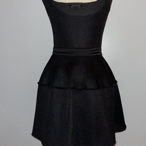 Maje black stretch mesh skater dress Size 1 - Picture 3 of 3